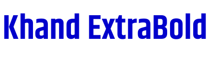 Khand ExtraBold шрифт